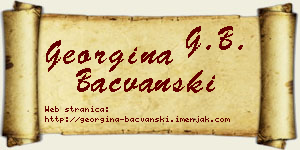 Georgina Bačvanski vizit kartica